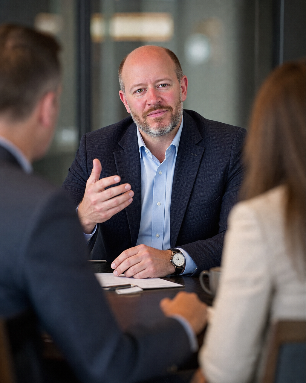 Randy Schrum at a roundtable discussion